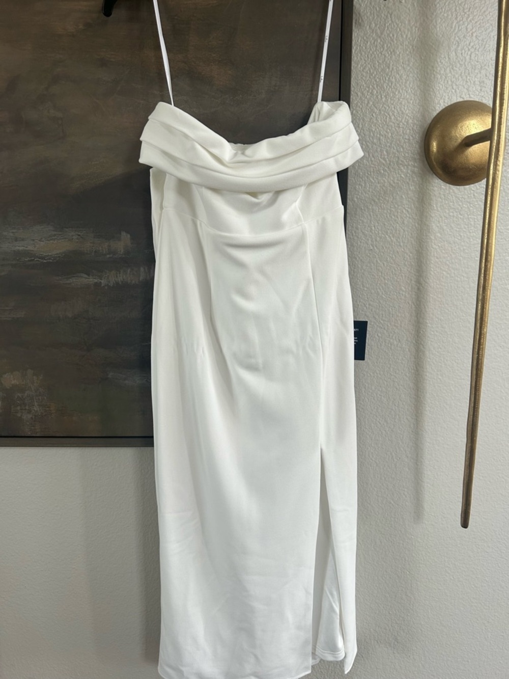 NWT Lulus Fabulous Phenomenon White Strapless Bow Midi Dress - Picture 10 of 15